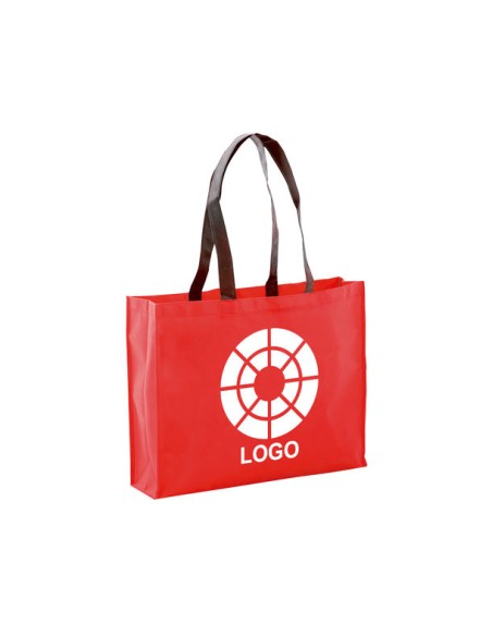 Bolsa de Tela non-woven con fuelle de 40 x 32 + 11 cm Asa Larga de color Negro
