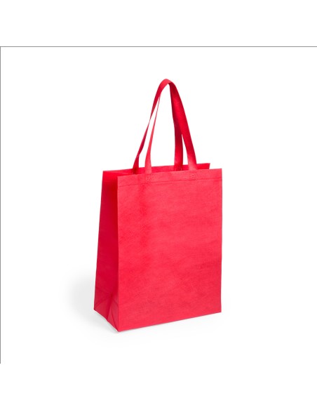 Bolsa de Tela non-woven con Fuelle de 33 x 49 + 15  cm Asa Mediana