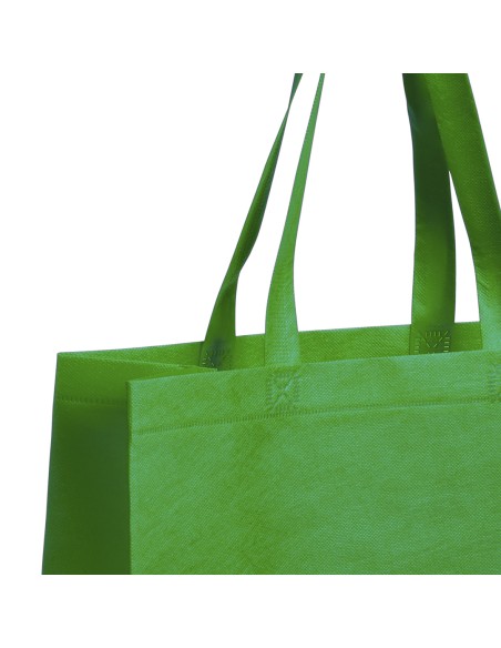 Bolsa de Tela non-woven con Fuelle de 33 x 49 + 15  cm Asa Mediana