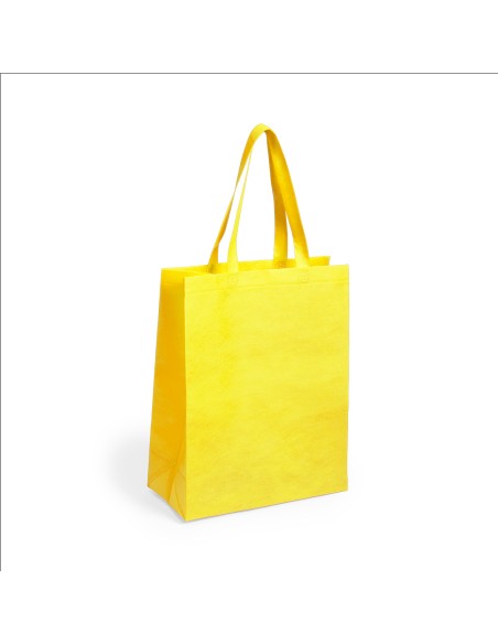 Bolsa de Tela non-woven con Fuelle de 33 x 49 + 15  cm Asa Mediana
