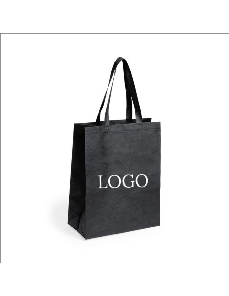 Bolsa de Tela non-woven con Fuelle de 33 x 49 + 15  cm Asa Mediana