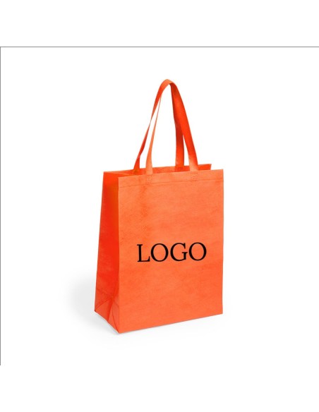 Bolsa de Tela non-woven con Fuelle de 33 x 49 + 15  cm Asa Mediana