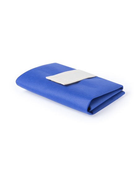 Bolsa de Tela non-woven Plegable, con fuelle de 36 x 40+8  cm Asa Corta de color Natural
