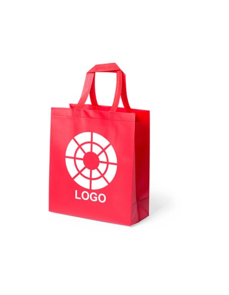 Bolsa de Tela non-woven LAMINADO, con fuelle de 35 x 40 + 15 cm Asa Corta