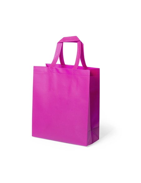Bolsa de Tela non-woven LAMINADO, con fuelle de 35 x 40 + 15 cm Asa Corta
