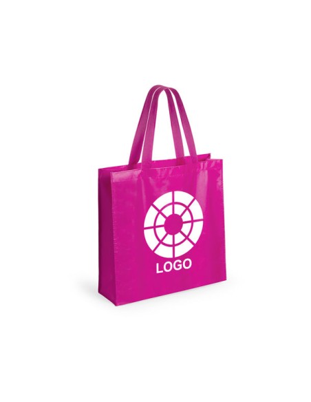 Bolsa de Tela non-woven LAMINADO, con fuelle de 38 x 38 + 12,5 cm Asa Mediana