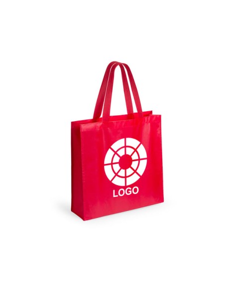 Bolsa de Tela non-woven LAMINADO, con fuelle de 38 x 38 + 12,5 cm Asa Mediana