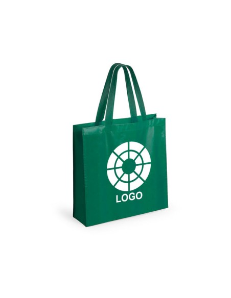 Bolsa de Tela non-woven LAMINADO, con fuelle de 38 x 38 + 12,5 cm Asa Mediana