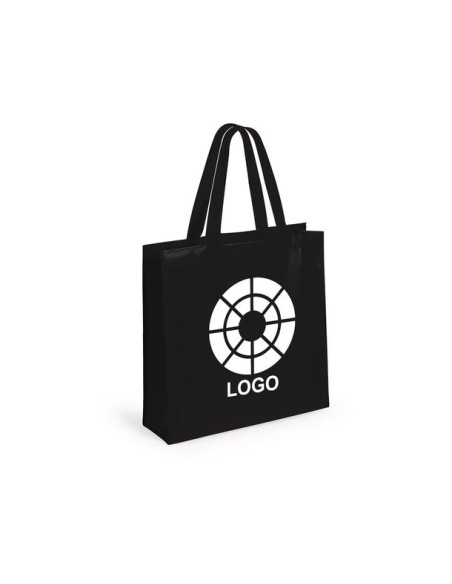 Bolsa de Tela non-woven LAMINADO, con fuelle de 38 x 38 + 12,5 cm Asa Mediana