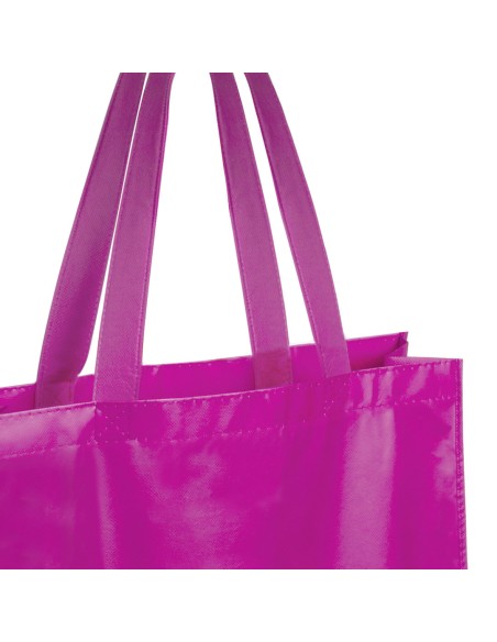 Bolsa de Tela non-woven LAMINADO, con fuelle de 38 x 38 + 12,5 cm Asa Mediana
