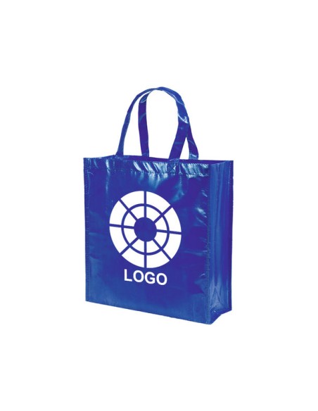 Bolsa de Tela non-woven LAMINADO, con fuelle de 38 x 40 + 12 cm Asa Corta