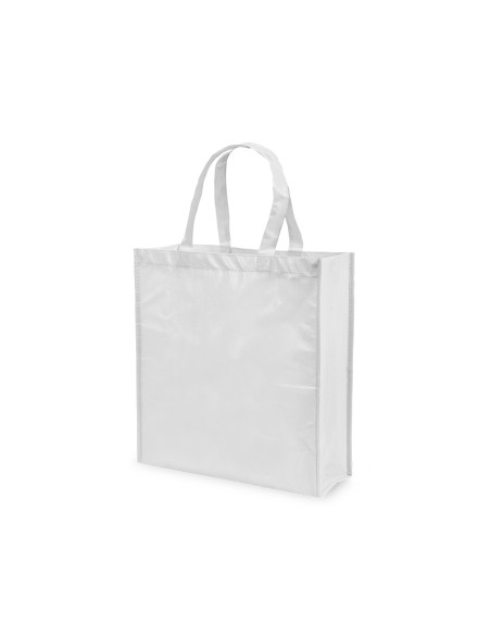 Bolsa de Tela non-woven LAMINADO, con fuelle de 38 x 40 + 12 cm Asa Corta