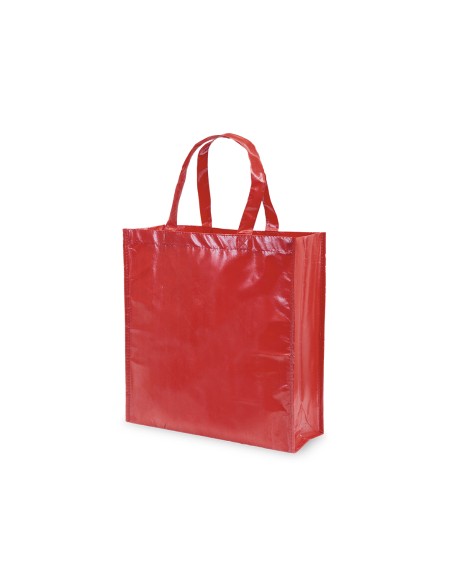 Bolsa de Tela non-woven LAMINADO, con fuelle de 38 x 40 + 12 cm Asa Corta