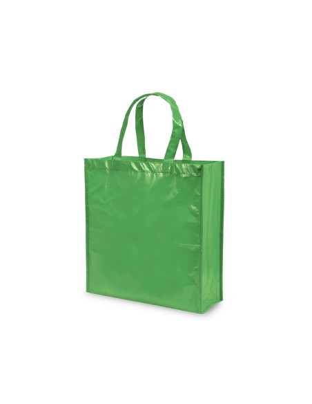 Bolsa de Tela non-woven LAMINADO, con fuelle de 38 x 40 + 12 cm Asa Corta