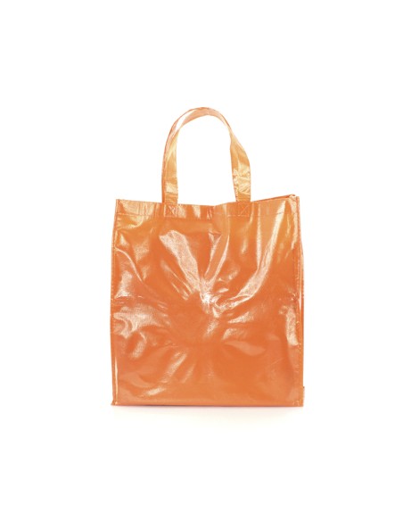Bolsa de Tela non-woven LAMINADO, con fuelle de 38 x 40 + 12 cm Asa Corta