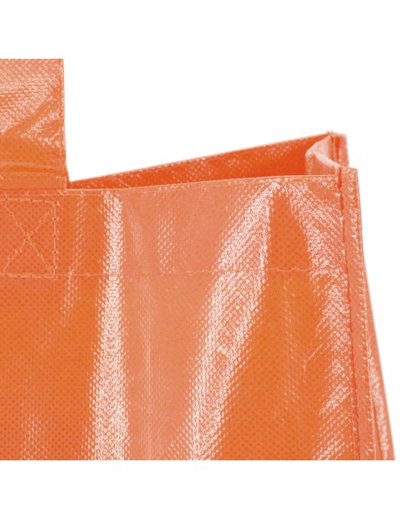 Bolsa de Tela non-woven LAMINADO, con fuelle de 38 x 40 + 12 cm Asa Corta