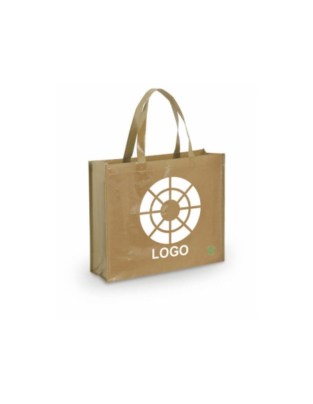 Bolsa de Tela non-woven LAMINADO, con fuelle de 40 x 35 + 11,5 cm Asa Mediana