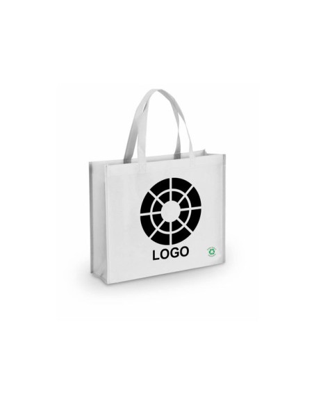 Bolsa de Tela non-woven LAMINADO, con fuelle de 40 x 35 + 11,5 cm Asa Mediana