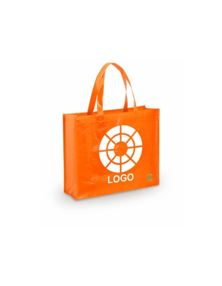 Bolsa de Tela non-woven LAMINADO, con fuelle de 40 x 35 + 11,5 cm Asa Mediana