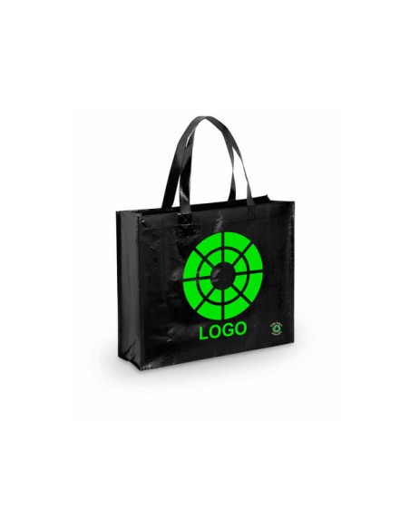 Bolsa de Tela non-woven LAMINADO, con fuelle de 40 x 35 + 11,5 cm Asa Mediana