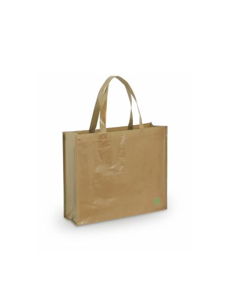 Bolsa de Tela non-woven LAMINADO, con fuelle de 40 x 35 + 11,5 cm Asa Mediana