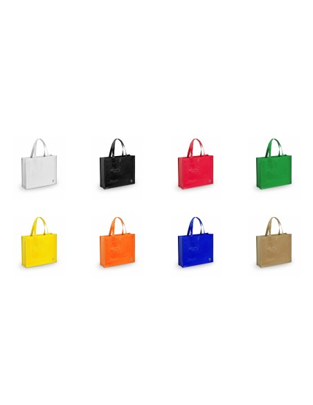 Bolsa de Tela non-woven LAMINADO, con fuelle de 40 x 35 + 11,5 cm Asa Mediana
