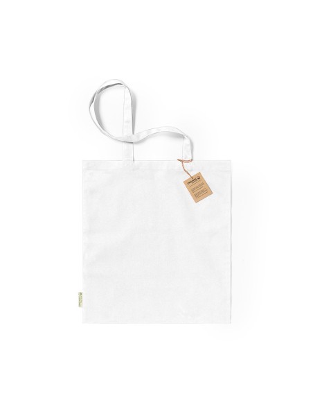 Bolsa de Algodón Orgánico 38 x 42 cm Asa Larga (140 gramos).