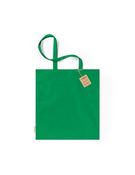 Bolsa de Algodón Orgánico 38 x 42 cm Asa Larga (140 gramos).