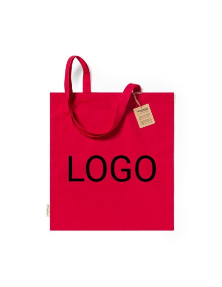 Bolsa de Algodón Orgánico 38 x 42 cm Asa Larga (140 gramos).