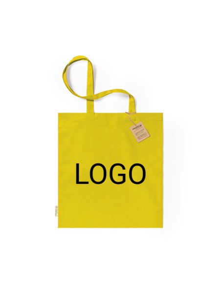 Bolsa de Algodón Orgánico 38 x 42 cm Asa Larga (140 gramos).