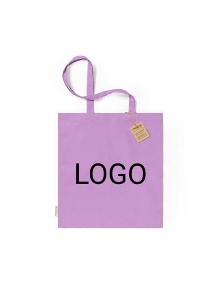 Bolsa de Algodón Orgánico 38 x 42 cm Asa Larga (140 gramos).