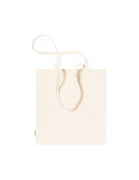 Bolsa de Algodón Orgánico 38 x 42 cm Asa Larga (140 gramos).