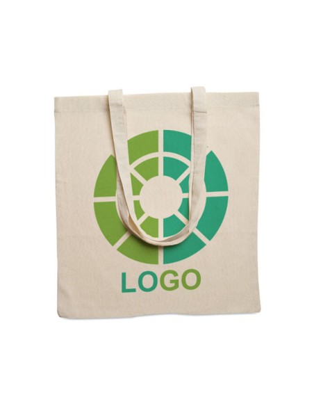 Bolsa de Algodón Orgánico 38 x 42 cm Asa Larga (140 gramos).