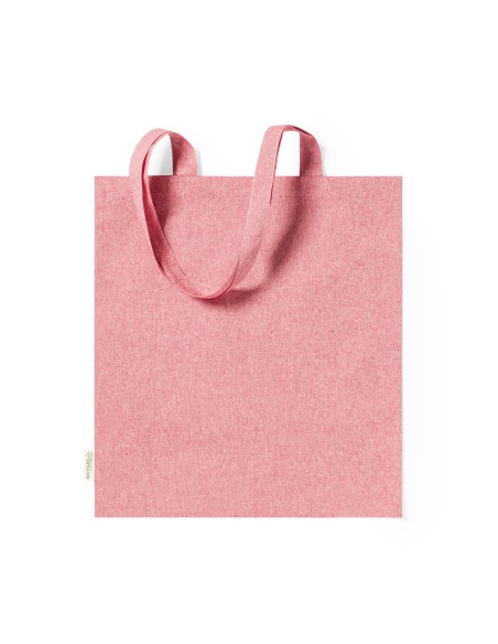 Bolsa de Algodón Reciclado de 38 x 42 cm Asa Larga (140 gramos).