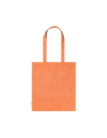 Bolsa de Algodón Reciclado de 38 x 42 cm Asa Larga (140 gramos).