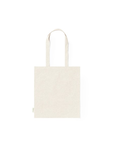 Bolsa de Algodón Reciclado de 38 x 42 cm Asa Larga (140 gramos).