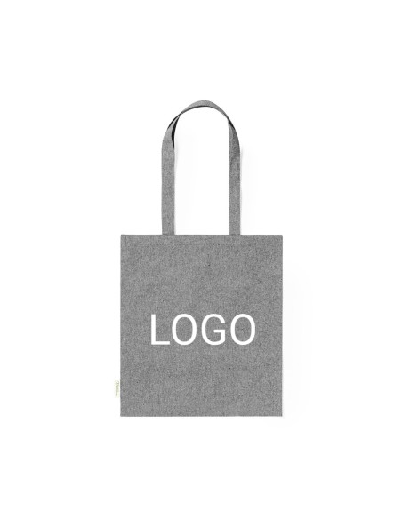 Bolsa de Algodón Reciclado de 38 x 42 cm Asa Larga (140 gramos).