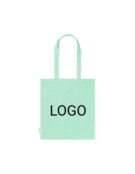 Bolsa de Algodón Reciclado de 38 x 42 cm Asa Larga (140 gramos).