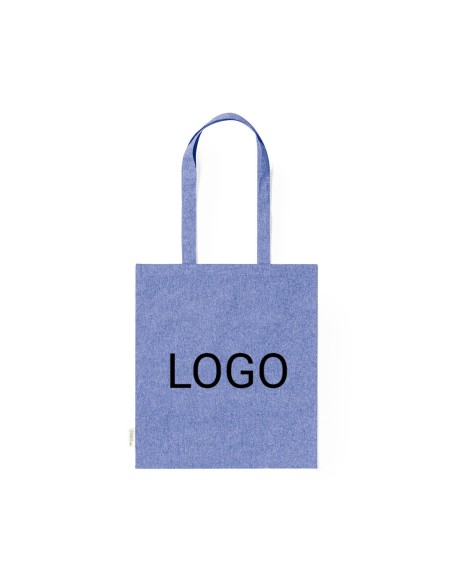 Bolsa de Algodón Reciclado de 38 x 42 cm Asa Larga (140 gramos).