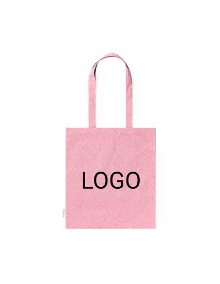 Bolsa de Algodón Reciclado de 38 x 42 cm Asa Larga (140 gramos).