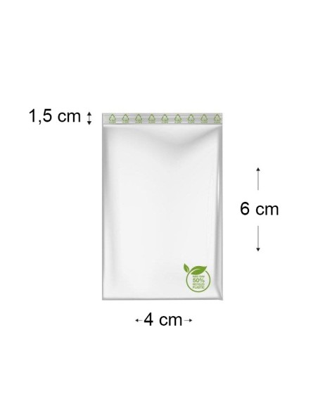 Bolsas Autocierre Zip Material 50% Reciclado 4 x 6 cm