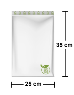 Bolsas Autocierre Zip Material 50% Reciclado 25 x 35 cm