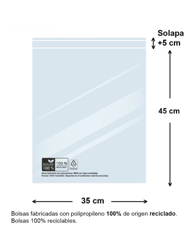 Bolsas de Polipropileno con Solapa Adhesiva...