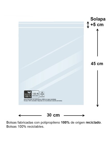 Bolsas de Polipropileno con Solapa Adhesiva...
