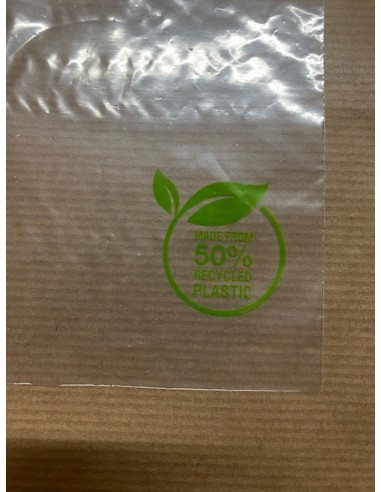 Bolsas de plástico transparente 50% Reciclado de 8 x 12 cm
