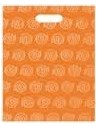 Bolsa Asa Troquel Impresa en Color Naranja de 40 x 50 cms