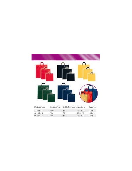 Bolsa Asa Lazo Color Negro Standard 32x32+5 cms
