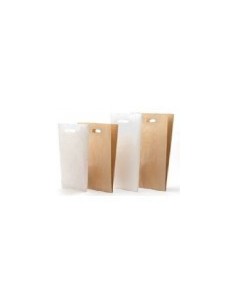 Bolsa de Papel Asa Troquelada Kraft Verjurado 24 + 7 x 37 2