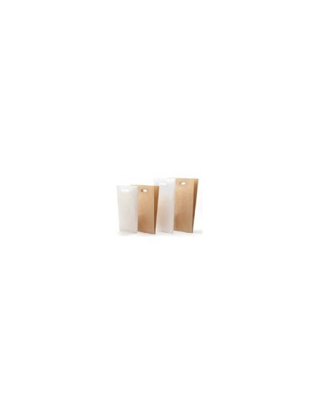 Bolsa de Papel Asa Troquelada Kraft Verjurado 24 + 7 x 37