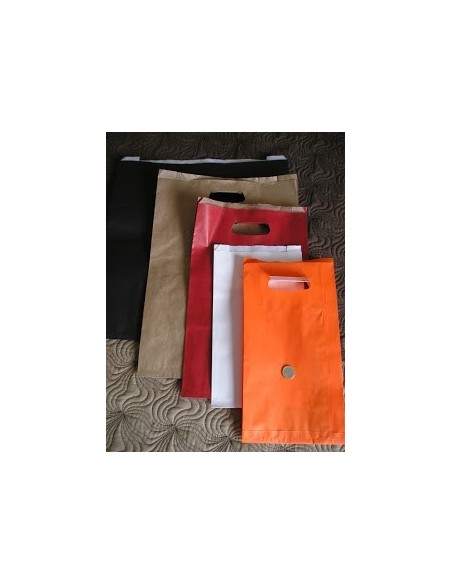 Bolsa de Papel Asa Troquelada Kraft Verjurado 31 + 8 x 42